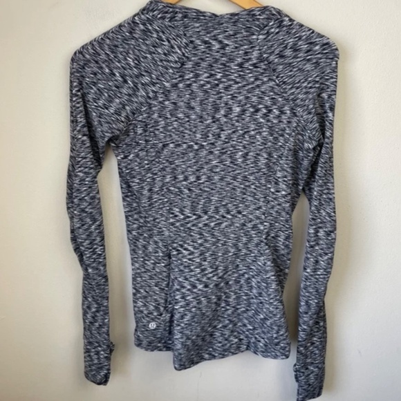 Lululemon Runderful Long Sleeve Spaced Out Space Dye Black White - Picture 6 of 11